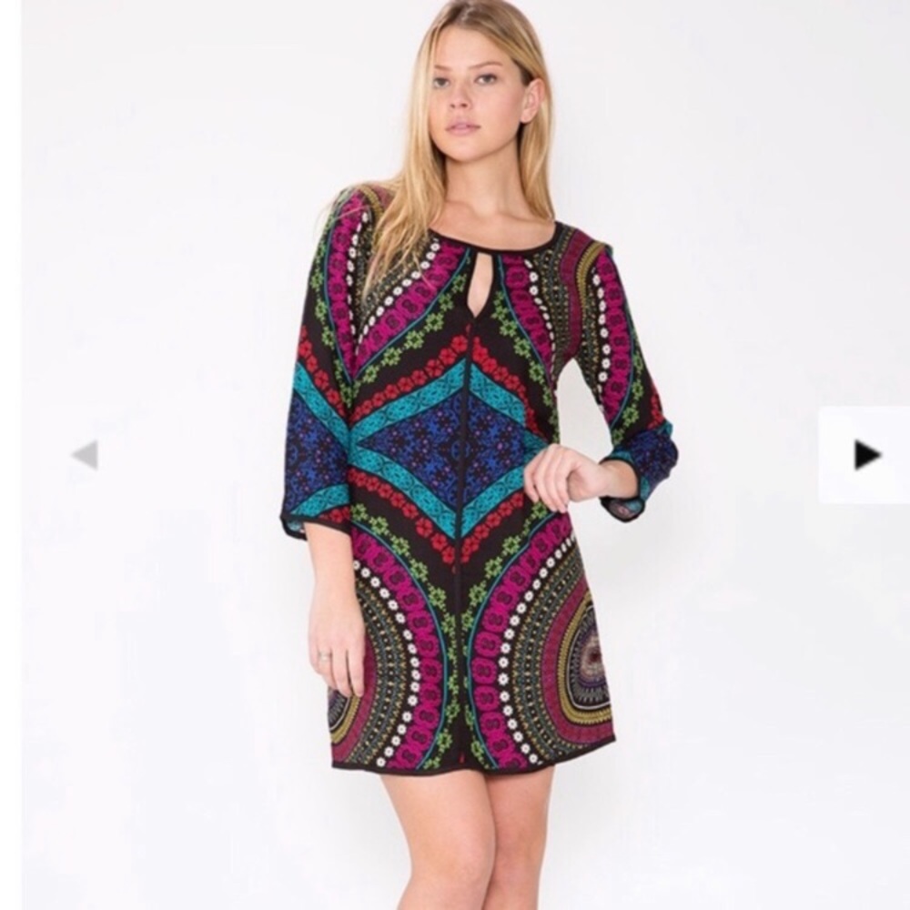 NWT🪡ELLA MOSS 🪡AURORA PRINT SHIFT DRESS🪡